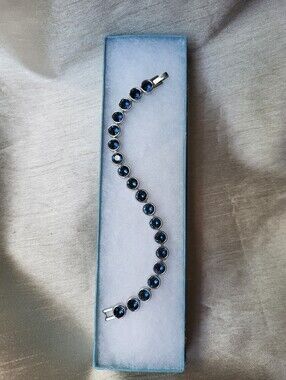 Touchstone Crystal by Swarovski Ice Bracelet Montana Blue